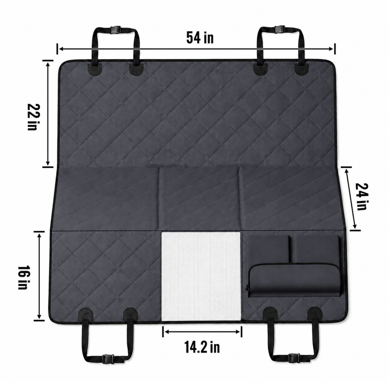 PawLiner Standard Fit size diagram for cars and small SUVs
