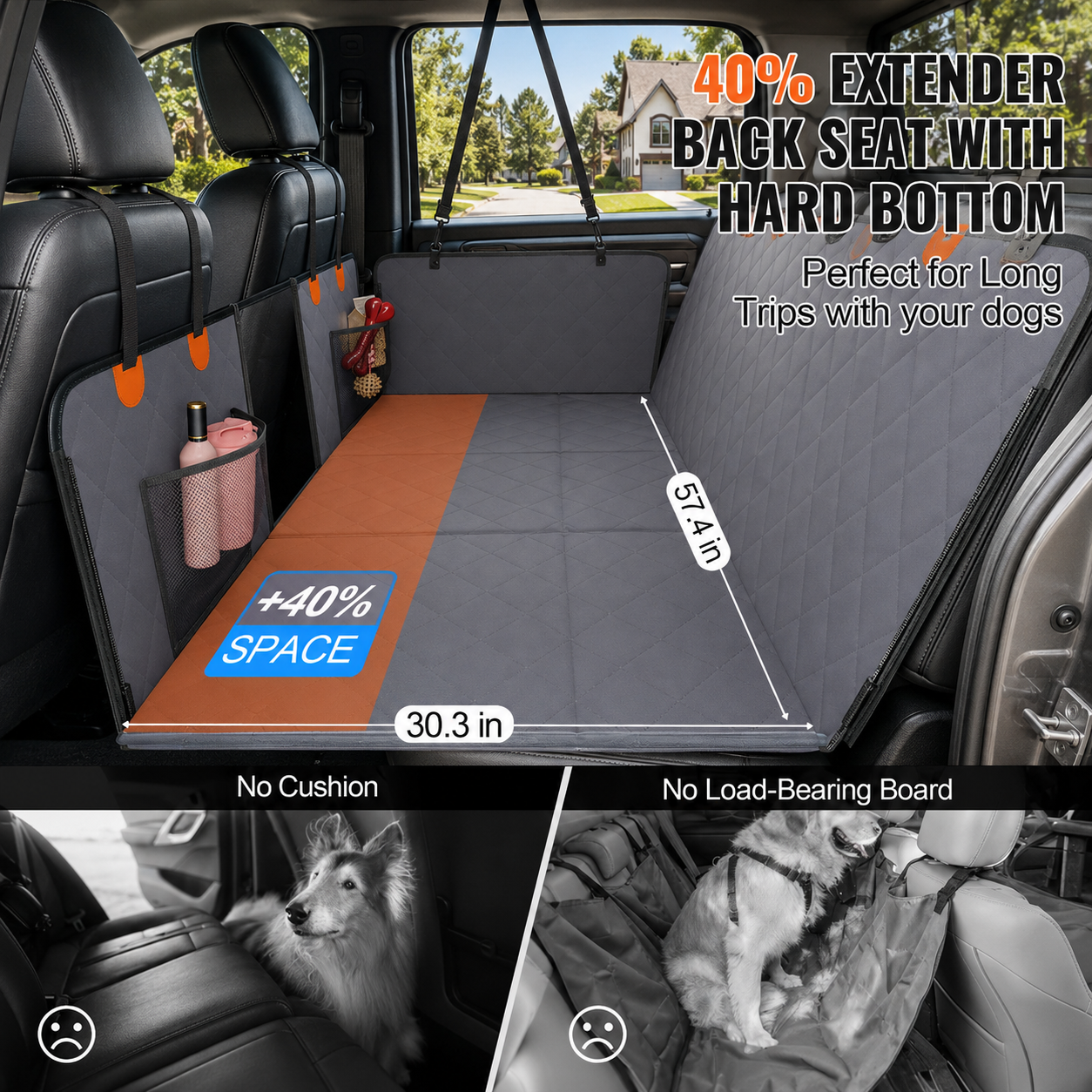 PawLiner Backseat Travel Platform - XL Fit